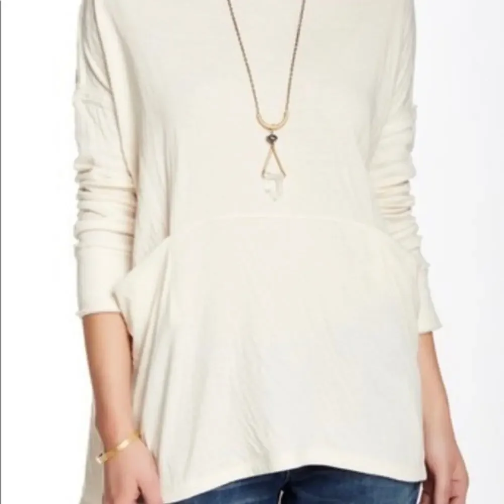 Free People Ivory Cream Long Flight Turtleneck Pullover Top - Picture 5 of 5